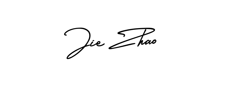 if you are searching for the best signature style for your name Jie Zhao. so please give up your signature search. here we have designed multiple signature styles  using AmerikaSignatureDemo-Regular. Jie Zhao signature style 3 images and pictures png