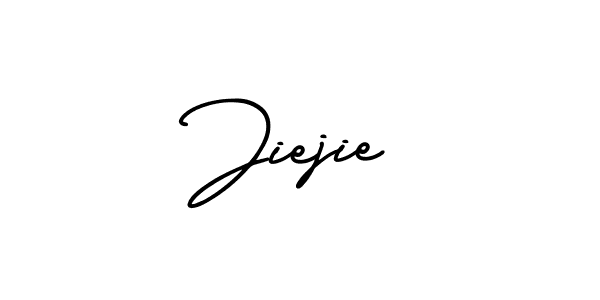 How to make Jiejie signature? AmerikaSignatureDemo-Regular is a professional autograph style. Create handwritten signature for Jiejie name. Jiejie signature style 3 images and pictures png