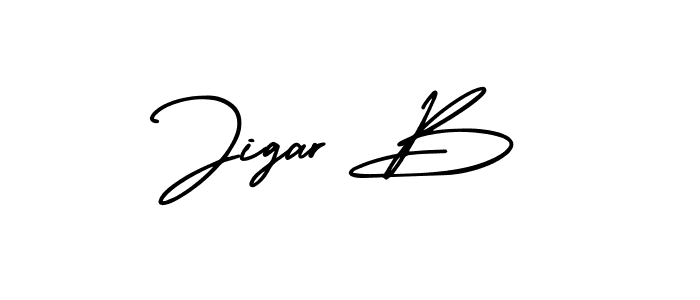 Best and Professional Signature Style for Jigar B. AmerikaSignatureDemo-Regular Best Signature Style Collection. Jigar B signature style 3 images and pictures png