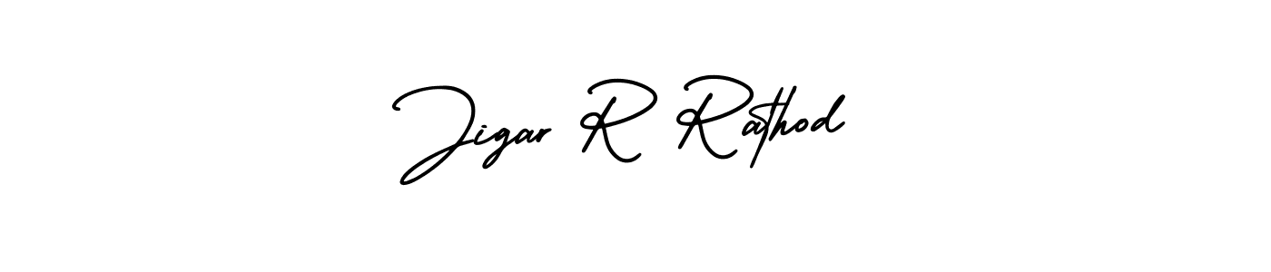 Create a beautiful signature design for name Jigar R Rathod. With this signature (AmerikaSignatureDemo-Regular) fonts, you can make a handwritten signature for free. Jigar R Rathod signature style 3 images and pictures png