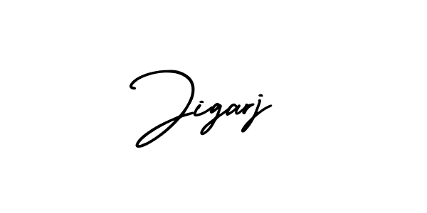 The best way (AmerikaSignatureDemo-Regular) to make a short signature is to pick only two or three words in your name. The name Jigarj include a total of six letters. For converting this name. Jigarj signature style 3 images and pictures png