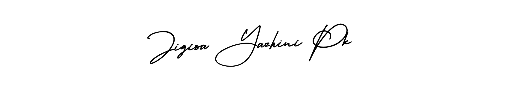 Make a beautiful signature design for name Jigisa Yazhini Pk. With this signature (AmerikaSignatureDemo-Regular) style, you can create a handwritten signature for free. Jigisa Yazhini Pk signature style 3 images and pictures png