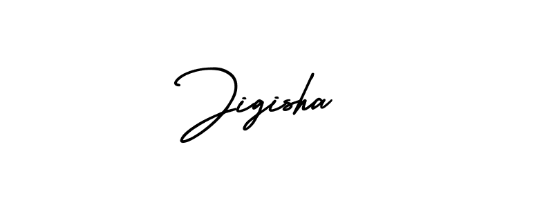 This is the best signature style for the Jigisha  name. Also you like these signature font (AmerikaSignatureDemo-Regular). Mix name signature. Jigisha  signature style 3 images and pictures png