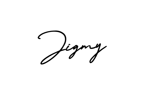 How to make Jigmy name signature. Use AmerikaSignatureDemo-Regular style for creating short signs online. This is the latest handwritten sign. Jigmy signature style 3 images and pictures png