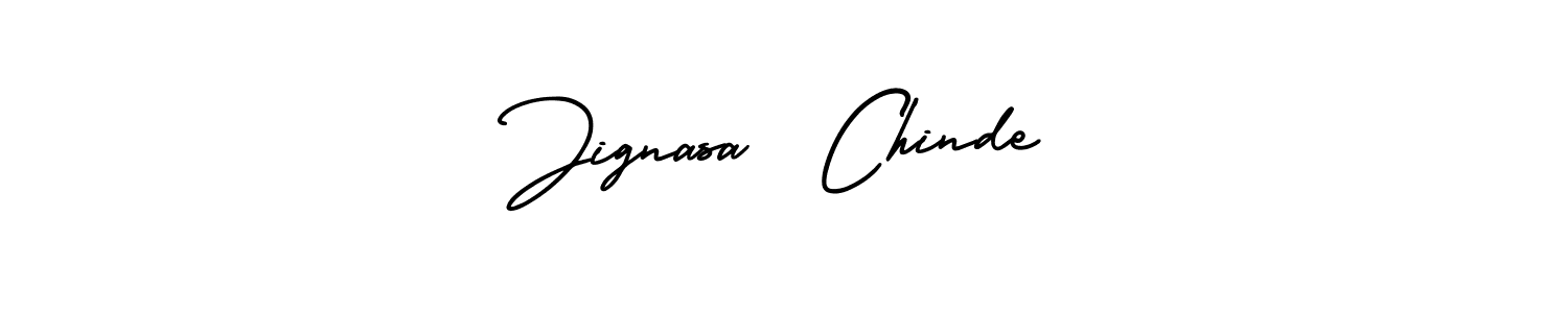 It looks lik you need a new signature style for name Jignasa  Chinde. Design unique handwritten (AmerikaSignatureDemo-Regular) signature with our free signature maker in just a few clicks. Jignasa  Chinde signature style 3 images and pictures png