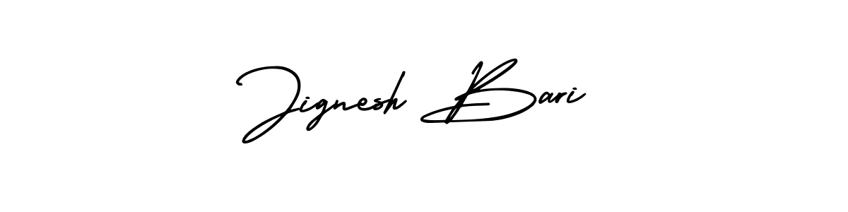 You should practise on your own different ways (AmerikaSignatureDemo-Regular) to write your name (Jignesh Bari) in signature. don't let someone else do it for you. Jignesh Bari signature style 3 images and pictures png