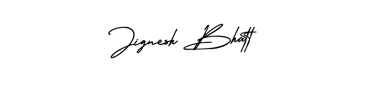 You should practise on your own different ways (AmerikaSignatureDemo-Regular) to write your name (Jignesh Bhatt) in signature. don't let someone else do it for you. Jignesh Bhatt signature style 3 images and pictures png