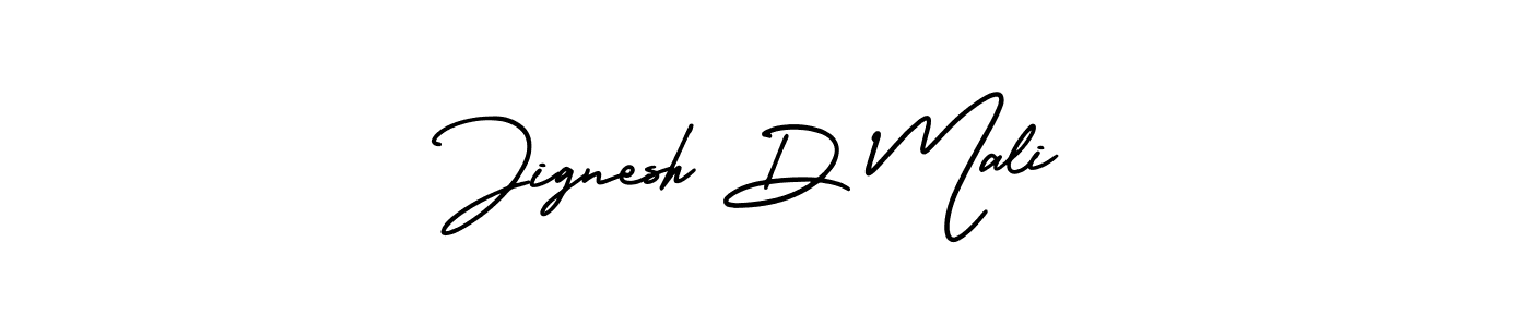 The best way (AmerikaSignatureDemo-Regular) to make a short signature is to pick only two or three words in your name. The name Jignesh D Mali include a total of six letters. For converting this name. Jignesh D Mali signature style 3 images and pictures png