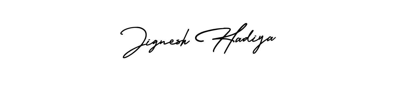 Also we have Jignesh Hadiya name is the best signature style. Create professional handwritten signature collection using AmerikaSignatureDemo-Regular autograph style. Jignesh Hadiya signature style 3 images and pictures png