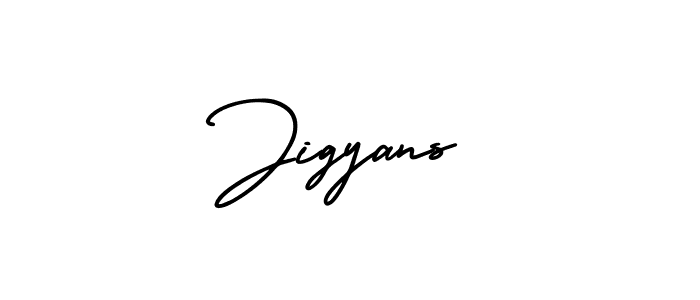 Jigyans stylish signature style. Best Handwritten Sign (AmerikaSignatureDemo-Regular) for my name. Handwritten Signature Collection Ideas for my name Jigyans. Jigyans signature style 3 images and pictures png