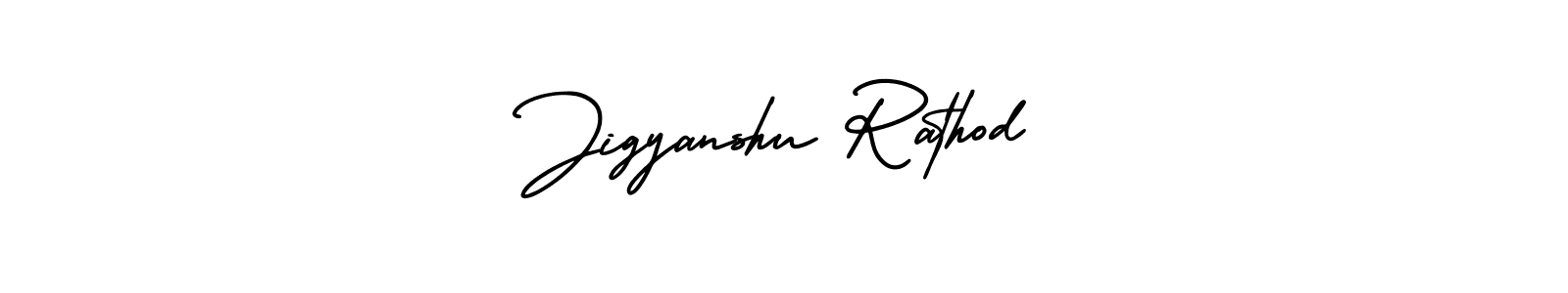 Make a beautiful signature design for name Jigyanshu Rathod. With this signature (AmerikaSignatureDemo-Regular) style, you can create a handwritten signature for free. Jigyanshu Rathod signature style 3 images and pictures png