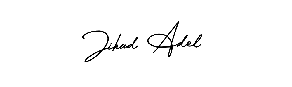 if you are searching for the best signature style for your name Jihad Adel. so please give up your signature search. here we have designed multiple signature styles  using AmerikaSignatureDemo-Regular. Jihad Adel signature style 3 images and pictures png
