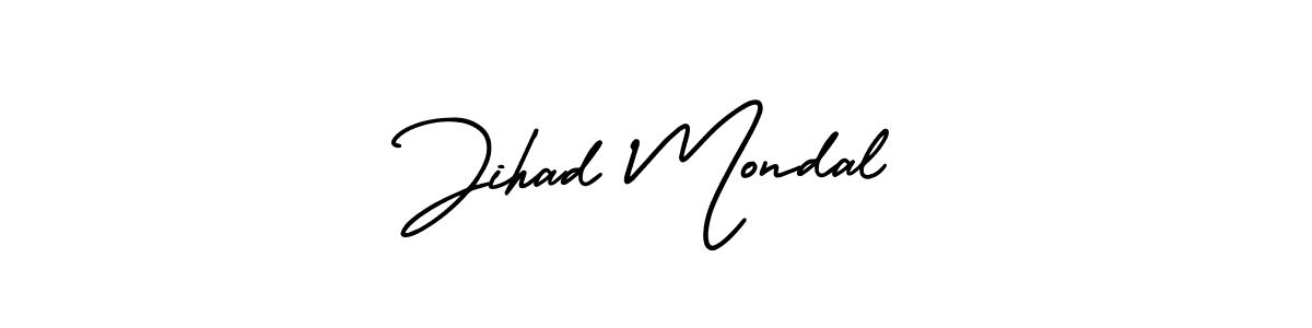 Jihad Mondal stylish signature style. Best Handwritten Sign (AmerikaSignatureDemo-Regular) for my name. Handwritten Signature Collection Ideas for my name Jihad Mondal. Jihad Mondal signature style 3 images and pictures png