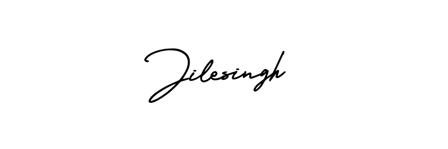 Jilesingh stylish signature style. Best Handwritten Sign (AmerikaSignatureDemo-Regular) for my name. Handwritten Signature Collection Ideas for my name Jilesingh. Jilesingh signature style 3 images and pictures png