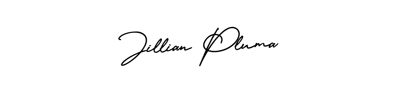 The best way (AmerikaSignatureDemo-Regular) to make a short signature is to pick only two or three words in your name. The name Jillian Pluma include a total of six letters. For converting this name. Jillian Pluma signature style 3 images and pictures png