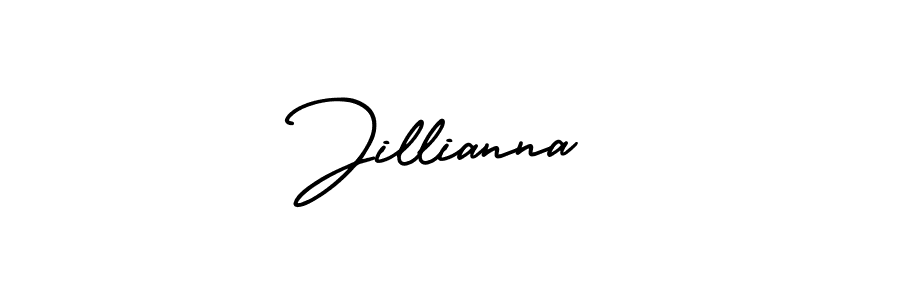 How to make Jillianna signature? AmerikaSignatureDemo-Regular is a professional autograph style. Create handwritten signature for Jillianna name. Jillianna signature style 3 images and pictures png