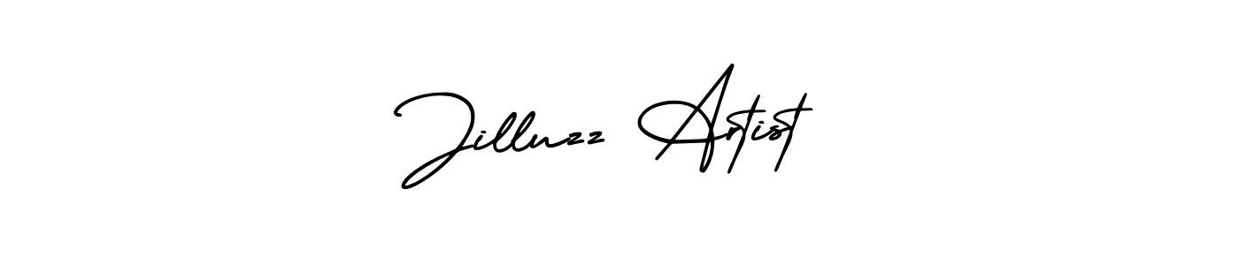 The best way (AmerikaSignatureDemo-Regular) to make a short signature is to pick only two or three words in your name. The name Jilluzz Artist include a total of six letters. For converting this name. Jilluzz Artist signature style 3 images and pictures png