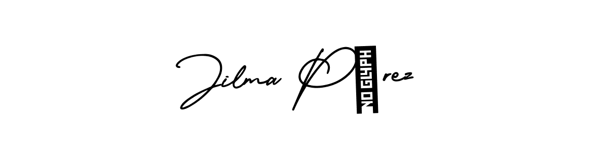 Check out images of Autograph of Jilma Pérez name. Actor Jilma Pérez Signature Style. AmerikaSignatureDemo-Regular is a professional sign style online. Jilma Pérez signature style 3 images and pictures png