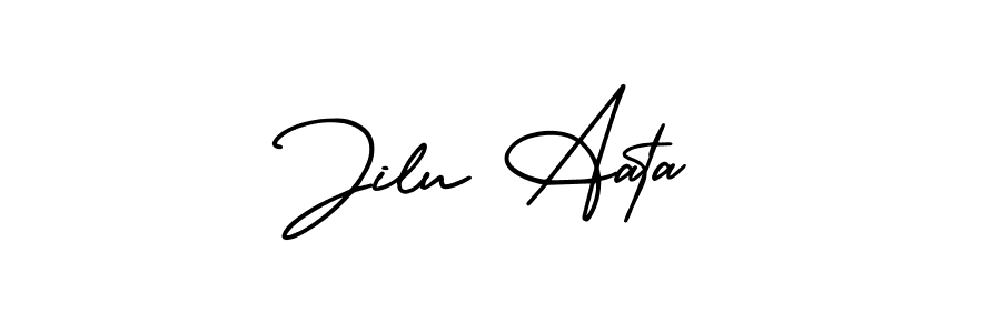 Create a beautiful signature design for name Jilu Aata. With this signature (AmerikaSignatureDemo-Regular) fonts, you can make a handwritten signature for free. Jilu Aata signature style 3 images and pictures png