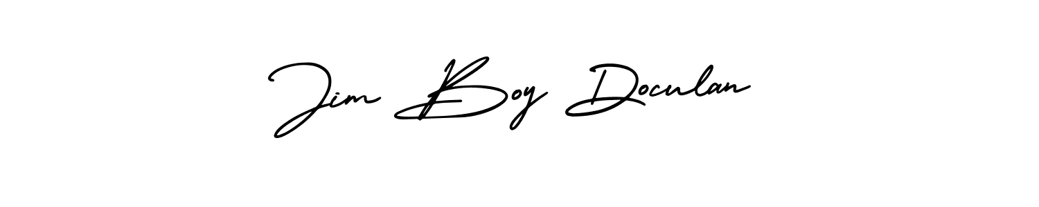 It looks lik you need a new signature style for name Jim Boy Doculan. Design unique handwritten (AmerikaSignatureDemo-Regular) signature with our free signature maker in just a few clicks. Jim Boy Doculan signature style 3 images and pictures png