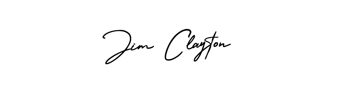 Create a beautiful signature design for name Jim Clayton. With this signature (AmerikaSignatureDemo-Regular) fonts, you can make a handwritten signature for free. Jim Clayton signature style 3 images and pictures png