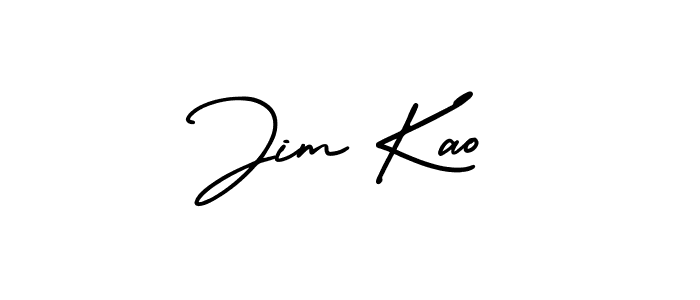 The best way (AmerikaSignatureDemo-Regular) to make a short signature is to pick only two or three words in your name. The name Jim Kao include a total of six letters. For converting this name. Jim Kao signature style 3 images and pictures png