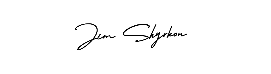 This is the best signature style for the Jim Shyrkon name. Also you like these signature font (AmerikaSignatureDemo-Regular). Mix name signature. Jim Shyrkon signature style 3 images and pictures png