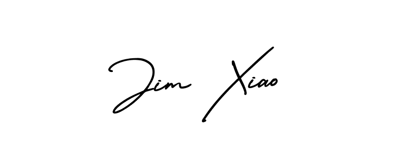 Make a beautiful signature design for name Jim Xiao. With this signature (AmerikaSignatureDemo-Regular) style, you can create a handwritten signature for free. Jim Xiao signature style 3 images and pictures png