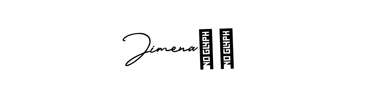 Use a signature maker to create a handwritten signature online. With this signature software, you can design (AmerikaSignatureDemo-Regular) your own signature for name Jimena❤️. Jimena❤️ signature style 3 images and pictures png