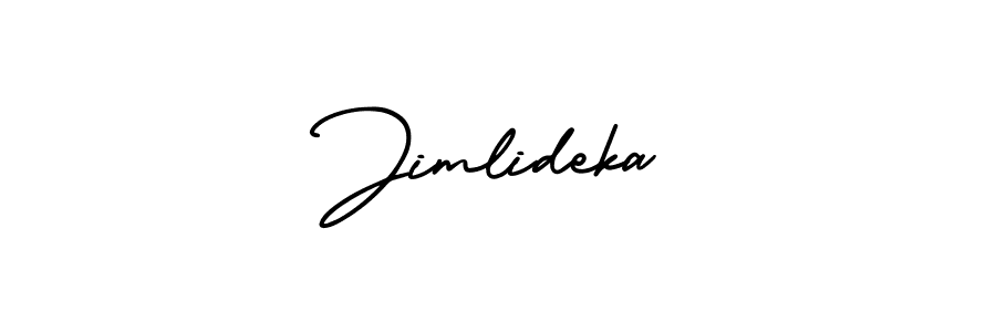 How to make Jimlideka name signature. Use AmerikaSignatureDemo-Regular style for creating short signs online. This is the latest handwritten sign. Jimlideka signature style 3 images and pictures png