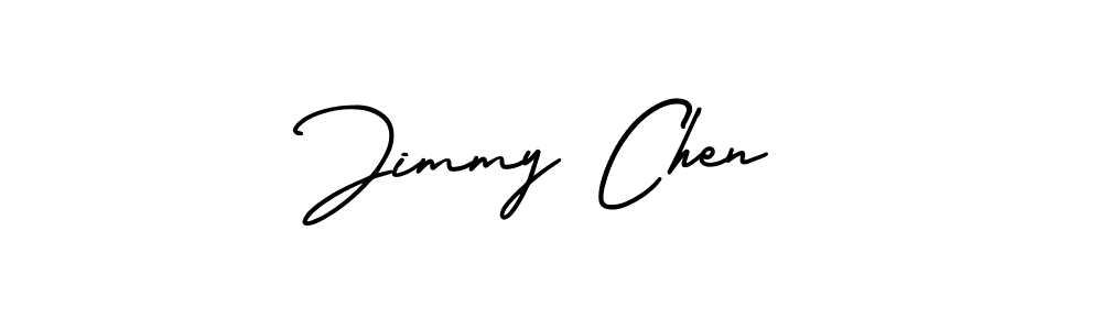 Jimmy Chen stylish signature style. Best Handwritten Sign (AmerikaSignatureDemo-Regular) for my name. Handwritten Signature Collection Ideas for my name Jimmy Chen. Jimmy Chen signature style 3 images and pictures png