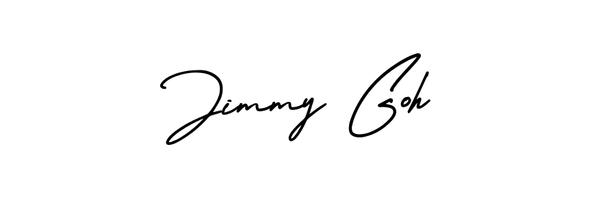 The best way (AmerikaSignatureDemo-Regular) to make a short signature is to pick only two or three words in your name. The name Jimmy Goh include a total of six letters. For converting this name. Jimmy Goh signature style 3 images and pictures png