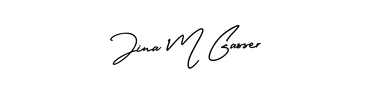 Also You can easily find your signature by using the search form. We will create Jina M Gasser name handwritten signature images for you free of cost using AmerikaSignatureDemo-Regular sign style. Jina M Gasser signature style 3 images and pictures png