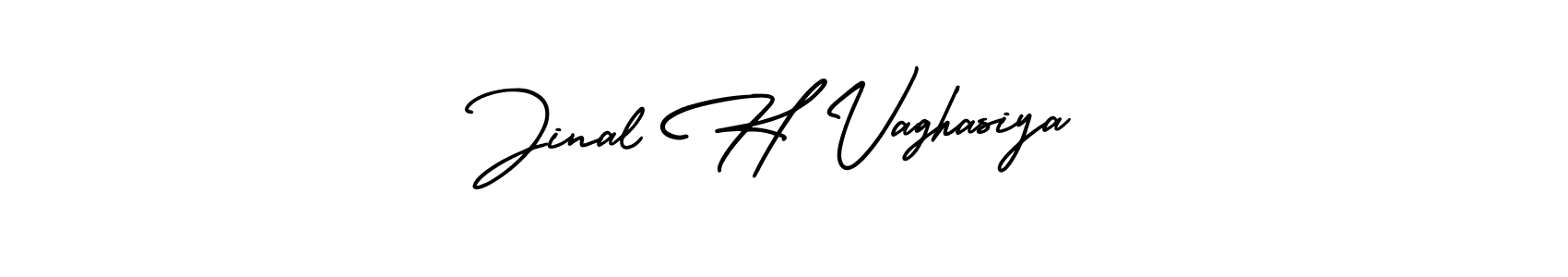 How to make Jinal H Vaghasiya name signature. Use AmerikaSignatureDemo-Regular style for creating short signs online. This is the latest handwritten sign. Jinal H Vaghasiya signature style 3 images and pictures png