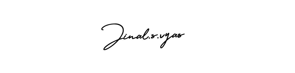 Make a beautiful signature design for name Jinal.s.vyas. With this signature (AmerikaSignatureDemo-Regular) style, you can create a handwritten signature for free. Jinal.s.vyas signature style 3 images and pictures png