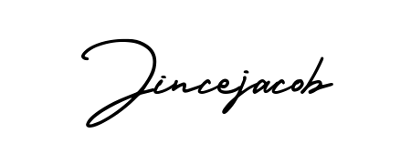 Achieve flawless digital penmanship with Jincejacob name in AmerikaSignatureDemo-Regular font. The perfect tool for creating online signatures. Jincejacob signature style 3 images and pictures png