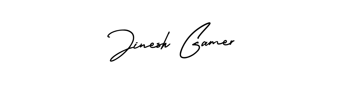 It looks lik you need a new signature style for name Jinesh Gamer. Design unique handwritten (AmerikaSignatureDemo-Regular) signature with our free signature maker in just a few clicks. Jinesh Gamer signature style 3 images and pictures png