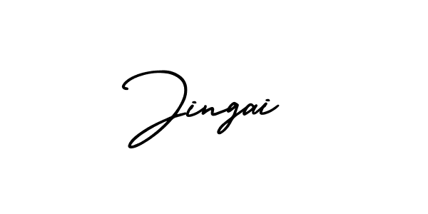 Make a beautiful signature design for name Jingai. With this signature (AmerikaSignatureDemo-Regular) style, you can create a handwritten signature for free. Jingai signature style 3 images and pictures png