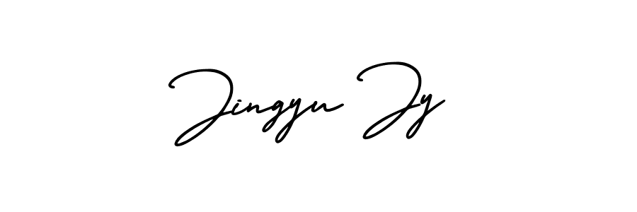 Also You can easily find your signature by using the search form. We will create Jingyu Jy name handwritten signature images for you free of cost using AmerikaSignatureDemo-Regular sign style. Jingyu Jy signature style 3 images and pictures png