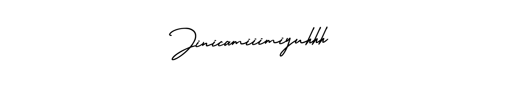 How to make Jinicamiiimiyuhhh signature? AmerikaSignatureDemo-Regular is a professional autograph style. Create handwritten signature for Jinicamiiimiyuhhh name. Jinicamiiimiyuhhh signature style 3 images and pictures png