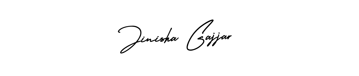 Jinisha Gajjar stylish signature style. Best Handwritten Sign (AmerikaSignatureDemo-Regular) for my name. Handwritten Signature Collection Ideas for my name Jinisha Gajjar. Jinisha Gajjar signature style 3 images and pictures png