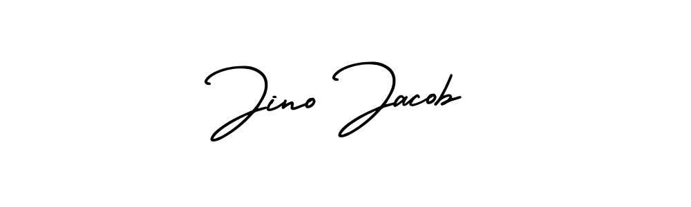 The best way (AmerikaSignatureDemo-Regular) to make a short signature is to pick only two or three words in your name. The name Jino Jacob include a total of six letters. For converting this name. Jino Jacob signature style 3 images and pictures png