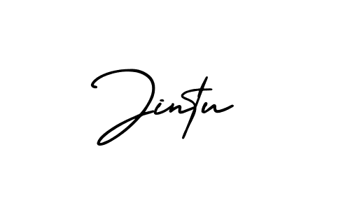 Make a beautiful signature design for name Jintu. With this signature (AmerikaSignatureDemo-Regular) style, you can create a handwritten signature for free. Jintu signature style 3 images and pictures png