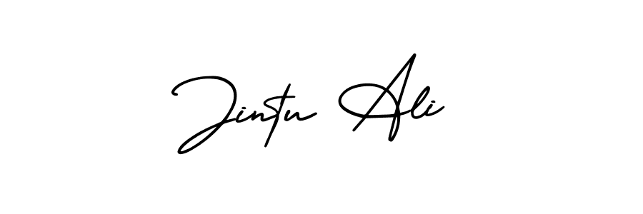 This is the best signature style for the Jintu Ali name. Also you like these signature font (AmerikaSignatureDemo-Regular). Mix name signature. Jintu Ali signature style 3 images and pictures png