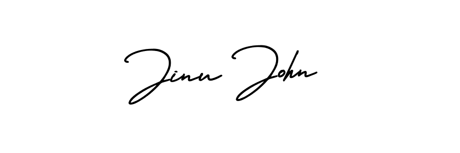 Create a beautiful signature design for name Jinu John. With this signature (AmerikaSignatureDemo-Regular) fonts, you can make a handwritten signature for free. Jinu John signature style 3 images and pictures png