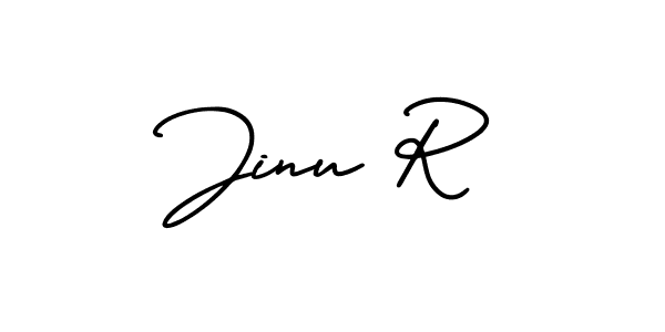 Create a beautiful signature design for name Jinu R. With this signature (AmerikaSignatureDemo-Regular) fonts, you can make a handwritten signature for free. Jinu R signature style 3 images and pictures png