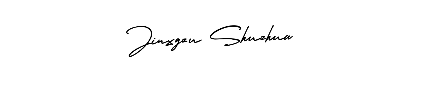 The best way (AmerikaSignatureDemo-Regular) to make a short signature is to pick only two or three words in your name. The name Jinxgzu Shuzhua include a total of six letters. For converting this name. Jinxgzu Shuzhua signature style 3 images and pictures png