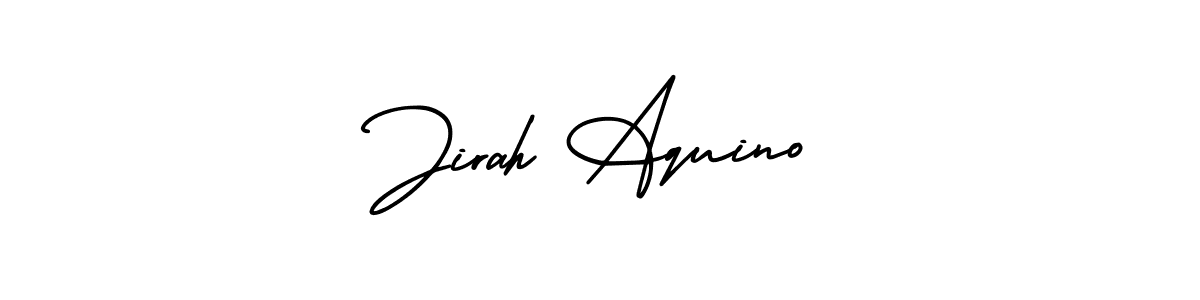 AmerikaSignatureDemo-Regular is a professional signature style that is perfect for those who want to add a touch of class to their signature. It is also a great choice for those who want to make their signature more unique. Get Jirah Aquino name to fancy signature for free. Jirah Aquino signature style 3 images and pictures png