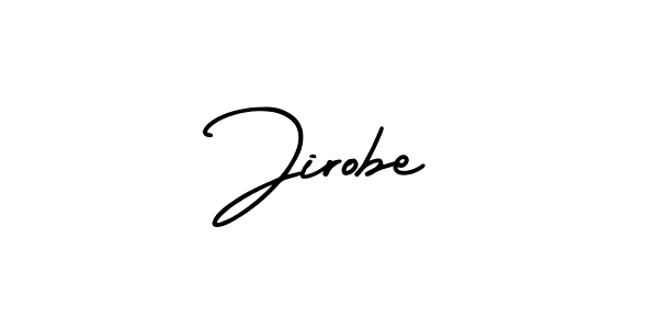 Use a signature maker to create a handwritten signature online. With this signature software, you can design (AmerikaSignatureDemo-Regular) your own signature for name Jirobe. Jirobe signature style 3 images and pictures png