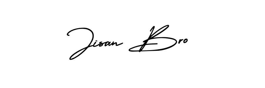 Create a beautiful signature design for name Jisan Bro. With this signature (AmerikaSignatureDemo-Regular) fonts, you can make a handwritten signature for free. Jisan Bro signature style 3 images and pictures png